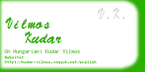 vilmos kudar business card